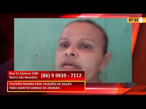 Telespectadora faz apelo para manter abrigo com 70 animais 13 11 2020