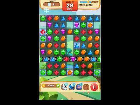 Jewel Match King Level 34 - Walkthrough ( No Booster )