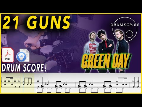21 Guns - Green Day | DRUM SCORE Sheet Music | #321 DRUMSCRIBE