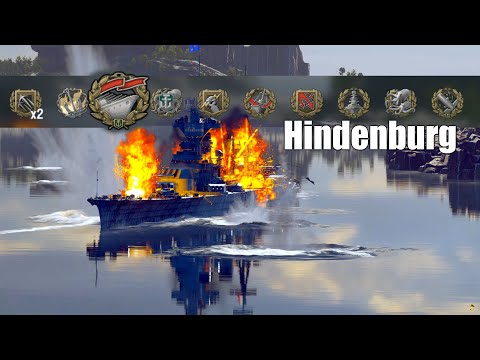 Hindenburg SoloWarrior - SUPER Close win - World of Warships