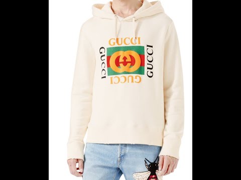 Gucci printed white hoodie sweatshirt jacket shirt