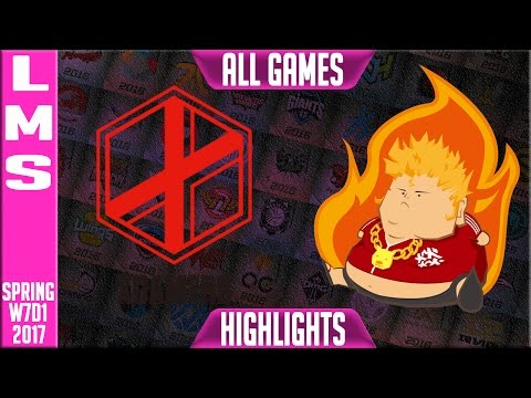 eXtreme Gamers vs Fireball Highlights All Games - LMS W7D1 Spring 2017 XG vs FB All Games