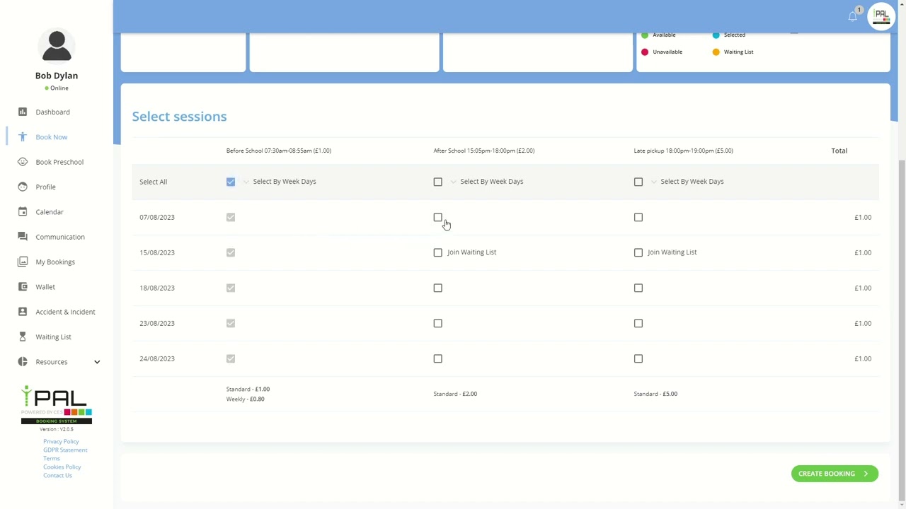 Booking and paying with a childcare voucher