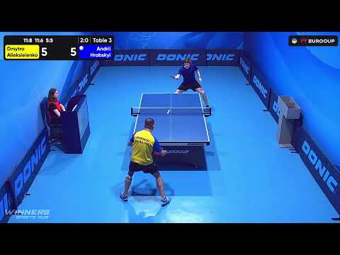 19:15 Dmytro Alieksieienko - Andrii Hrabskyi 11.07.2023 TT Euro.Cup Ukraine Master. TABLE 3