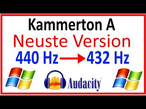 Kammerton A 440 Hz  in 432 Hz umwandeln mit Audacity