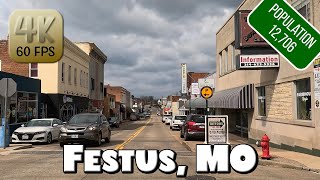 Driving Around Small Town Festus, Missouri in 4k Video