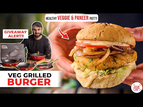 Veg Grilled Burger Recipe | Easy Paneer & Vegetable Patty | Veg Grilled Burger | Chef Sanjyot Keer