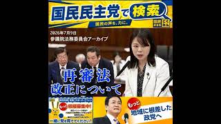 国民民主党 小林さやか 法務委員会 再審法改正 7月11日