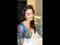 AnveshiJain Live Cut Saree Look Today Gorgeous Morning View