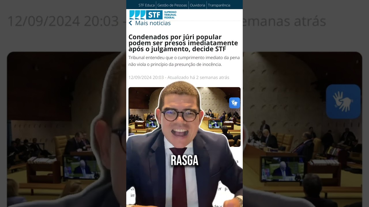 Condenados pelo júri serão presos imediatamente. @prof.albertomariano4086