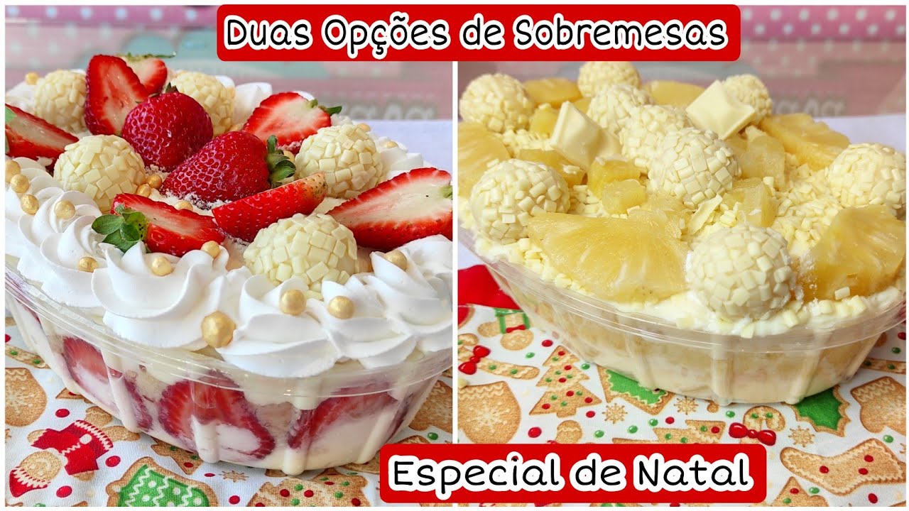 2 OPÇÕES DE SOBREMESAS PARA AS FESTAS DE FIM DE ANO E OCASIÕES ESPECIAIS - RECEITAS DE NATAL