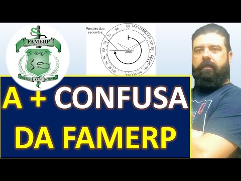 FAMERP 2022 Questão 61   Alguns relógios analógicos possuem uma escala chamada