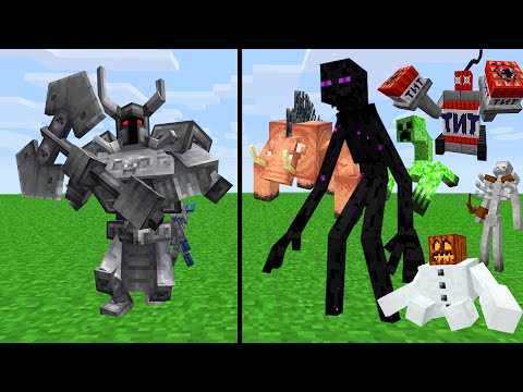 Ferrous Wroughtnaut VS Mutant Team in Minecraft