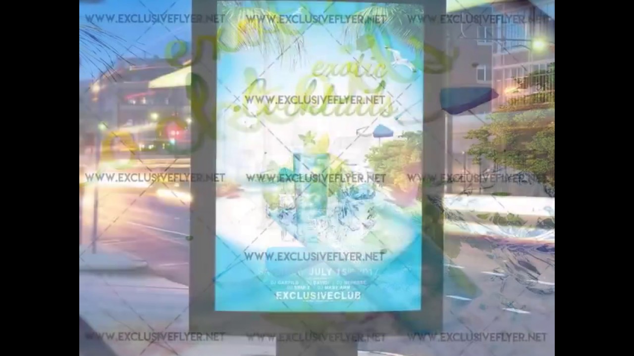 Exotic Cocktails - Premium A5 Flyer Template