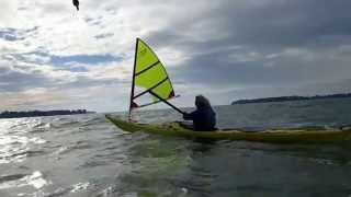preview picture of video 'Kayak Sailing with Falcon Sails'