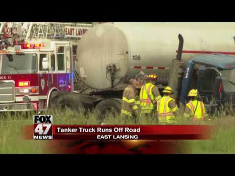 Police: Rainy conditions cause tanker truck to lose control On US-127