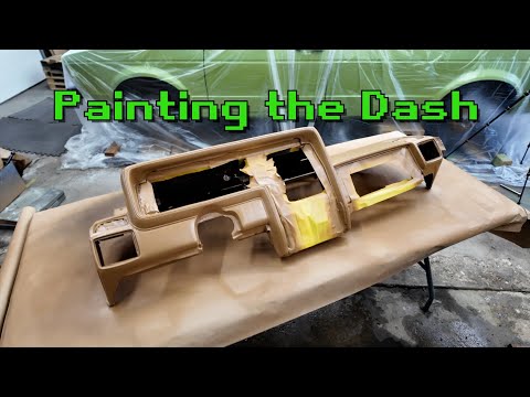 VW mk1 painting the dash -- Rabbit pickup project part 53