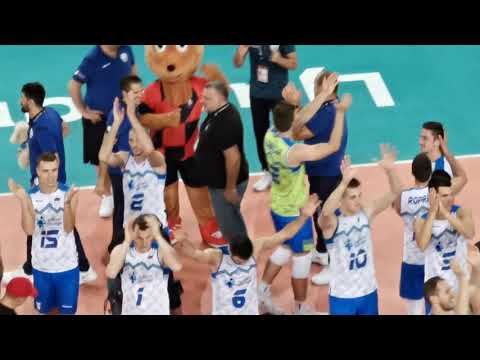 Volleyball. Slovenia vs Russia, Final point and celebration!