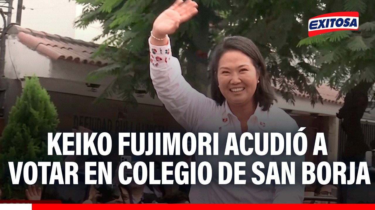 🔴🔵 Keiko Fujimori ejerció su derecho al voto en colegio Libertador San Martín de San Borja
