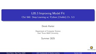 L05.3: Improving Model Fit