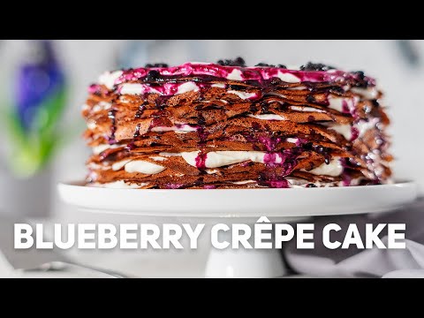 Blueberry Crêpe Cake
