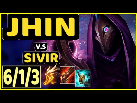 SHORTHOP (JHIN) vs SIVIR - 6/1/3 KDA BOTTOM ADC GAMEPLAY - NA Ranked GRANDMASTER
