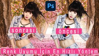 Photoshopta renk uyumu İçin hızlı yöntem.