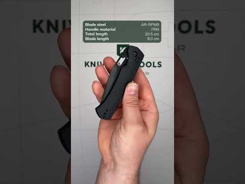 Artisan Cutlery Revel 1867P BBK, Black PVD AR RPM9, Black FRN pocket knife, Ray Laconico design