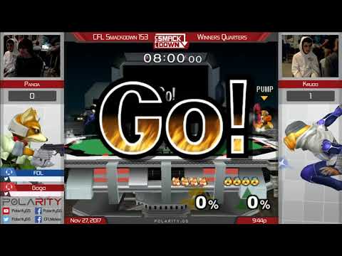 CFL Smackdown 153 Melee - Panda (Fox) vs Krudo (Sheik) - Winners Quarters