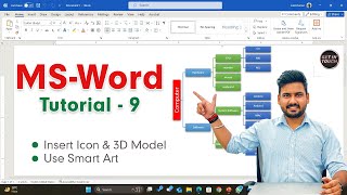 MS-Word Tutorial - 9 | How to insert Icon, 3D Model and Smart Art in Ms word.
