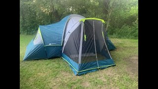 10 Person Modified Dome Tent With Screen Porch | Ozark Trail | Set up