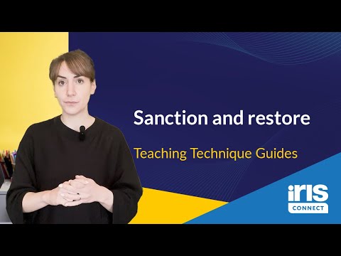 Sanction and Restore - Classroom Behaviour Management Technique