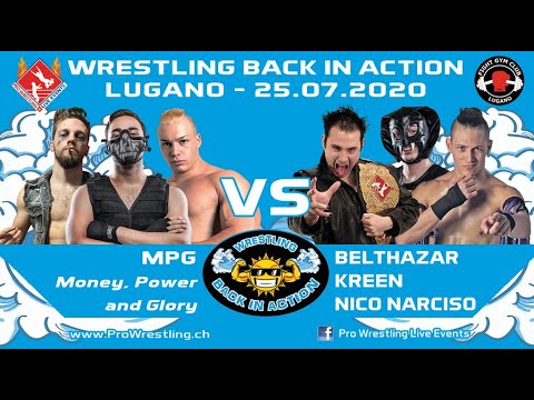 Belthazar, Kreen, Nico Narciso vs Raptor, Lyon, Anarchy Gaze - Wrestling Back in Action - 25.07.2020