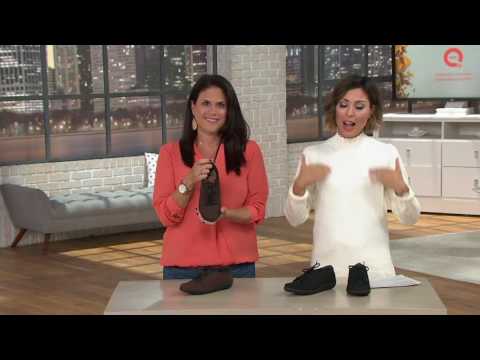 Clarks Nubuck Leather Lace-up Shoes - Medora Bella on QVC