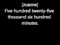 Rent Seasons Of Love Lyrics