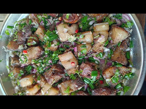 Northeast roasted pork recipe । Roasted pork salad । Tasty Pork recipe ।