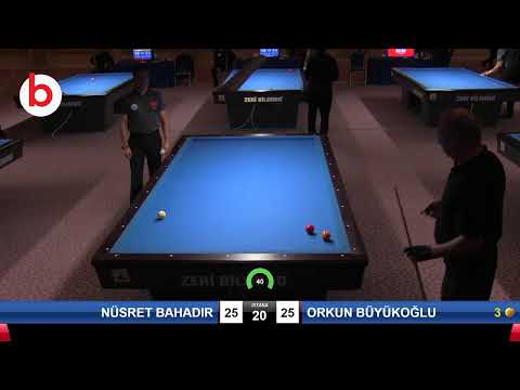 NÜSRET BAHADIR & ORKUN BÜYÜKOĞLU Bilardo Maçı - 2020 TK 1.ETAP ANTALYA-3.TUR