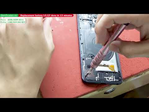 Replacement battery LG G7 done in 13 minutes
