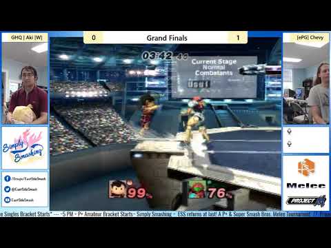 Simply Smashing #7: GHQ | Aki (Ness, Lucario) vs. [ePG] Chevy (Bowser, Samus) - Grand Finals - P+