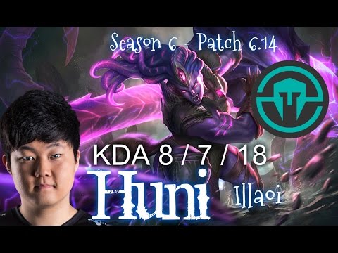 IMT Huni ILLAOI vs FIORA Top - Patch 6.14 NA Ranked | League of Legends