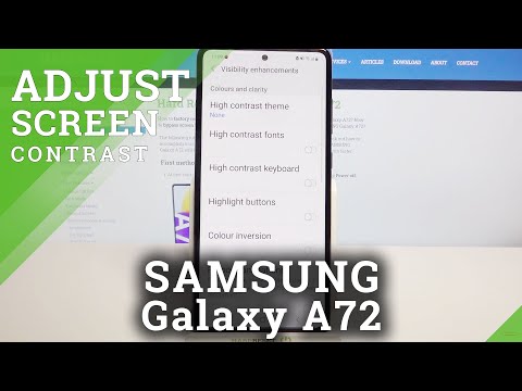 How to Activate High Contrast Text in SAMSUNG Galaxy A72 – Customize Text Contrast
