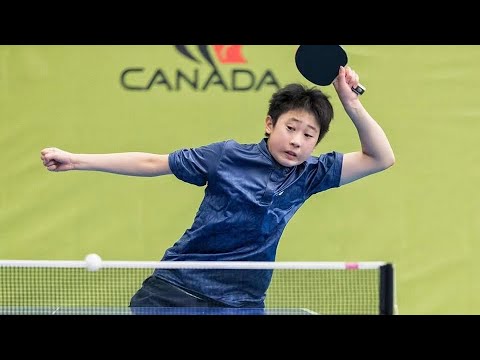 Table tennis Canada￼ U15 final Ye zelin vs Louie Jason Canadian championship￼ 2022
