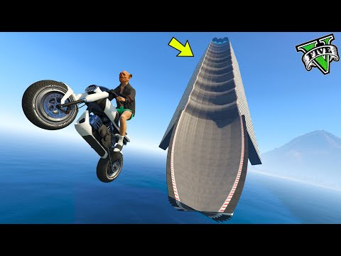GTA 5 ONLINE 🐷 INFINITE STEEP MEGA RAMP!!! 🐷 COME ON!!