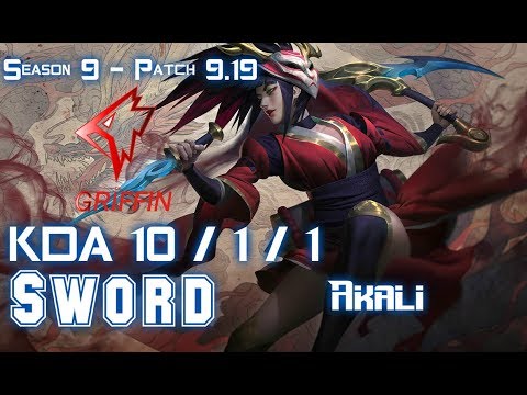 GRF Sword AKALI vs JAYCE Top - Patch 9.19 KR Ranked