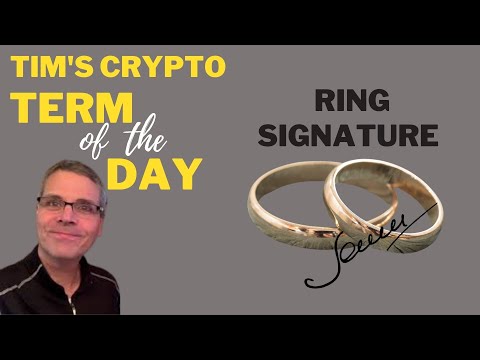 Tim's Crypto Term of the Day #014 #Shorts - Ring Signature