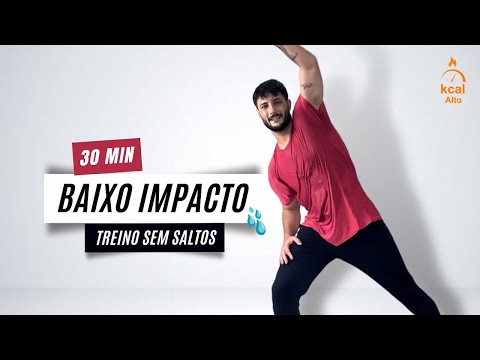 30 MIN TREINO SEM SALTOS  (INTERMEDIÁRIO) Sem equipamento - Baixo impacto, treino em casa