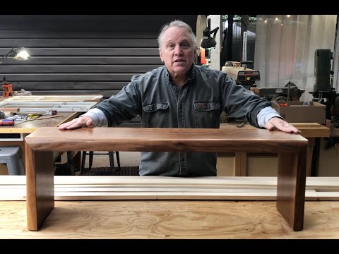 Waterfall Grain Slab Bench