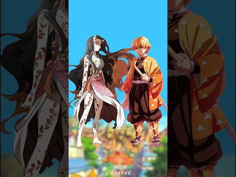 Nezuko 🆚 Zenitsu #anime