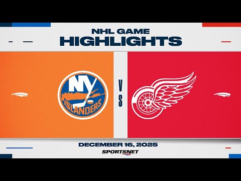 NHL Highlights | Islanders vs. Red Wings - December 16, 2025