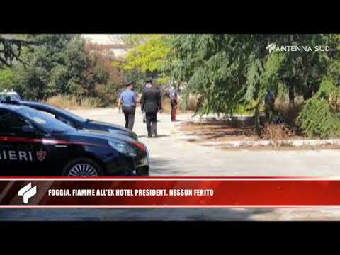 13 luglio 2020 - Foggia, fiamme all'ex hotel President. Nessun ferito